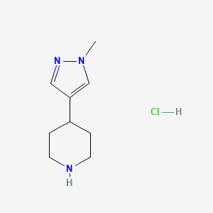 4-(1-methyl-1H-pyrazol-4-yl)piperidine hydrochloride - 1803586-75-5