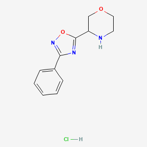 3-(3-Phenyl-1,2,4-oxadiazol-5-yl)morpholine hydrochloride - 1803567-22-7