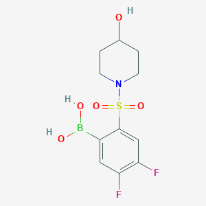 (4,5-Difluoro-2-((4-hydroxypiperidin-1-yl)sulfonyl)phenyl)boronic acid - 1704069-01-1