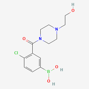 (4-Chloro-3-(4-(2-hydroxyethyl)piperazine-1-carbonyl)phenyl)boronic acid - 1704080-40-9