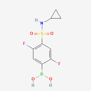(4-(N-cyclopropylsulfamoyl)-2,5-difluorophenyl)boronic acid - 1704121-77-6
