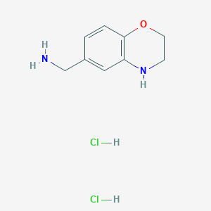 (3,4-dihydro-2H-benzo[b][1,4]oxazin-6-yl)methanamine dihydrochloride - 1896402-90-6