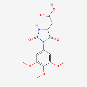 [2,5-Dioxo-1-(3,4,5-trimethoxyphenyl)imidazolidin-4-yl]acetic acid - 1910797-59-9