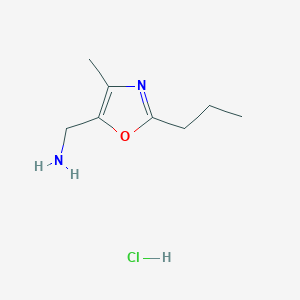 (4-Methyl-2-propyl-1,3-oxazol-5-yl)methanamine hydrochloride - 1803585-01-4