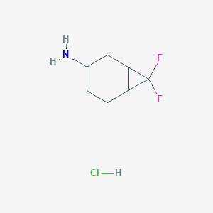 7,7-Difluorobicyclo[4.1.0]heptan-3-amine hydrochloride - 1955493-70-5