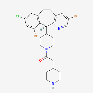 1-{4-[(2S)-6,15-Dibromo-13-chloro-4-azatricyclo[9.4.0.0]pentadeca-1(15),3,5,7,11,13-hexaen-2-yl]piperidin-1-yl}-2-(piperidin-4-yl)ethan-1-one - 1099484-75-9