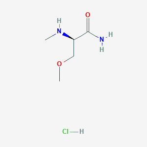 (2R)-3-methoxy-2-(methylamino)propanamide hydrochloride - 1807937-66-1