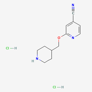 2-[(Piperidin-4-yl)methoxy]pyridine-4-carbonitrile dihydrochloride - 2097936-58-6