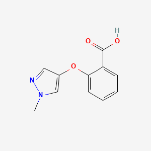 2-[(1-methyl-1H-pyrazol-4-yl)oxy]benzoic acid - 1598156-28-5