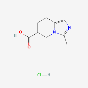 3-methyl-5H,6H,7H,8H-imidazo[1,5-a]pyridine-6-carboxylic acid hydrochloride - 1785279-53-9
