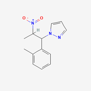 1-[1-(2-methylphenyl)-2-nitropropyl]-1H-pyrazole - 1803582-77-5