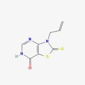 3-allyl-2-thioxo-2,3-dihydro[1,3]thiazolo[4,5-d]pyrimidin-7(6H)-one - 159897-64-0