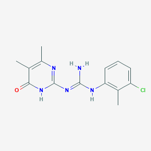 N-(3-chloro-2-methylphenyl)-N'-(4,5-dimethyl-6-oxo-1,6-dihydropyrimidin-2-yl)guanidine - 488796-42-5