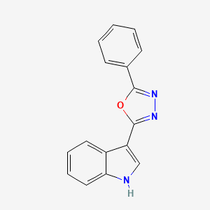 3-(5-phenyl-1,3,4-oxadiazol-2-yl)-1H-indole - 54584-06-4