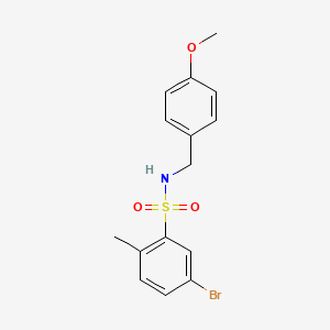 5-bromo-N-(4-methoxybenzyl)-2-methylbenzenesulfonamide - 1182982-08-6
