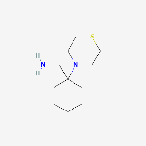 [1-(Thiomorpholin-4-yl)cyclohexyl]methanamine - 1042802-79-8