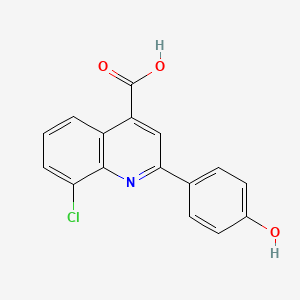 8-Chloro-2-(4-hydroxyphenyl)quinoline-4-carboxylic acid - 861236-55-7