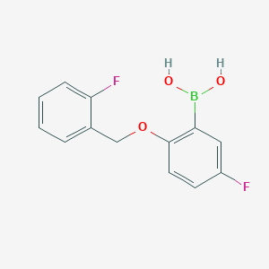 (5-Fluoro-2-((2-fluorobenzyl)oxy)phenyl)boronic acid - 1256358-52-7