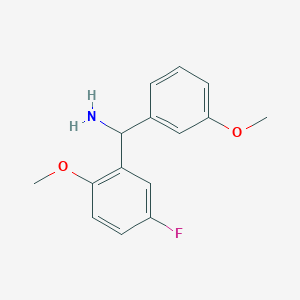 (5-Fluoro-2-methoxyphenyl)(3-methoxyphenyl)methanamine - 1039960-60-5