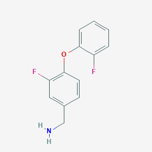 [3-Fluoro-4-(2-fluorophenoxy)phenyl]methanamine - 1038721-54-8