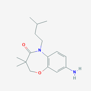 8-amino-3,3-dimethyl-5-(3-methylbutyl)-2,3-dihydro-1,5-benzoxazepin-4(5H)-one - 1170921-93-3