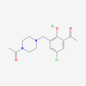 1-{4-[(3-Acetyl-5-chloro-2-hydroxyphenyl)methyl]piperazin-1-yl}ethan-1-one - 1157885-84-1