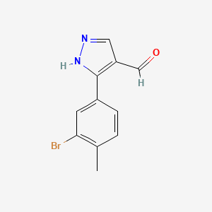 3-(3-Bromo-4-methylphenyl)-1H-pyrazole-4-carbaldehyde - 1171762-40-5