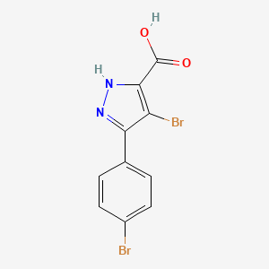 4-bromo-3-(4-bromophenyl)-1H-pyrazole-5-carboxylic acid - 1319131-87-7