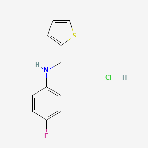 4-fluoro-N-(thiophen-2-ylmethyl)aniline hydrochloride - 1193388-02-1