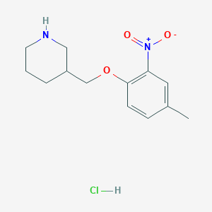 3-[(4-Methyl-2-nitrophenoxy)methyl]piperidine hydrochloride - 1220037-62-6
