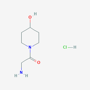 2-Amino-1-(4-hydroxypiperidin-1-yl)ethanone hydrochloride - 1220036-49-6