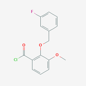 2-[(3-Fluorobenzyl)oxy]-3-methoxybenzoyl chloride - 1160250-80-5