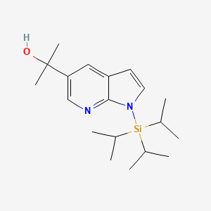 2-(1-(Triisopropylsilyl)-1H-pyrrolo[2,3-b]pyridin-5-yl)propan-2-ol - 918523-63-4