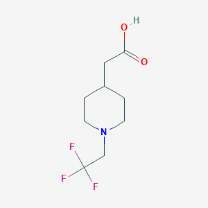 [1-(2,2,2-Trifluoroethyl)piperidin-4-yl]acetic acid - 1159983-47-7