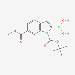 (1-(tert-Butoxycarbonyl)-6-(methoxycarbonyl)-1H-indol-2-yl)boronic acid - 848357-46-0