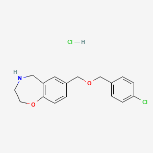 7-{[(4-Chlorobenzyl)oxy]methyl}-2,3,4,5-tetrahydro-1,4-benzoxazepine hydrochloride - 1185302-65-1