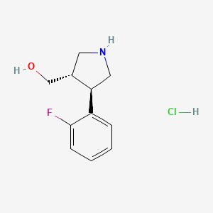 [(3S,4R)-4-(2-Fluorophenyl)pyrrolidin-3-yl]-methanol hydrochloride - 1217689-47-8