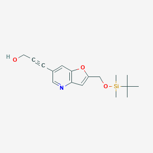 3-(2-((tert-Butyldimethylsilyloxy)methyl)-furo[3,2-b]pyridin-6-yl)prop-2-yn-1-ol - 1186310-87-1