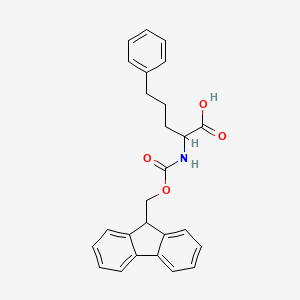 2-{[(9H-fluoren-9-ylmethoxy)carbonyl]amino}-5-phenylpentanoic acid - 1262651-95-5