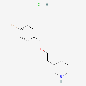 3-{2-[(4-Bromobenzyl)oxy]ethyl}piperidine hydrochloride - 1220038-88-9