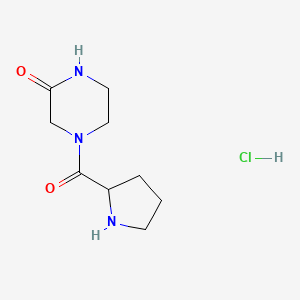 4-(2-Pyrrolidinylcarbonyl)-2-piperazinone hydrochloride - 1236255-42-7