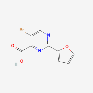 5-Bromo-2-(furan-2-yl)pyrimidine-4-carboxylic acid - 1240598-46-2