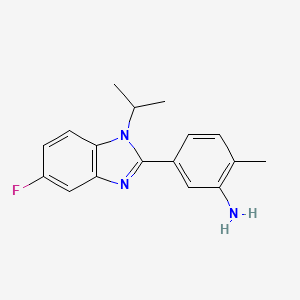 5-[5-fluoro-1-(propan-2-yl)-1H-1,3-benzodiazol-2-yl]-2-methylaniline - 1183523-85-4