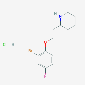 2-[2-(2-Bromo-4-fluorophenoxy)ethyl]piperidine hydrochloride - 1219964-25-6