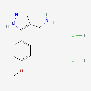 {[3-(4-Methoxyphenyl)-1H-pyrazol-4-YL]-methyl}amine dihydrochloride - 1185300-56-4