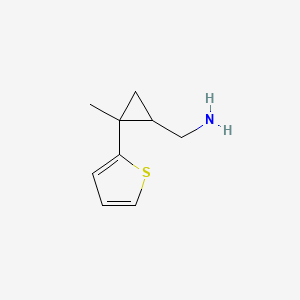 [2-Methyl-2-(thiophen-2-yl)cyclopropyl]methanamine - 1306606-39-2