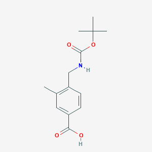 4-((Tert-butoxycarbonylamino)methyl)-3-methylbenzoic acid - 877858-16-7