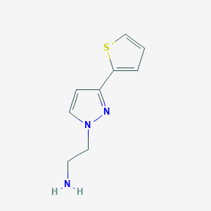 2-(3-(thiophen-2-yl)-1H-pyrazol-1-yl)ethan-1-amine - 1020706-50-6