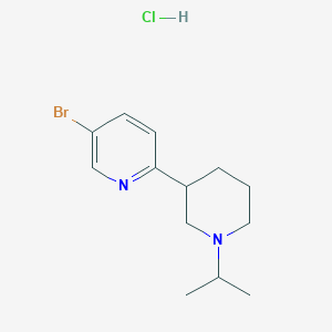 5-Bromo-2-(1-isopropylpiperidin-3-yl)pyridine hydrochloride - 1361116-88-2