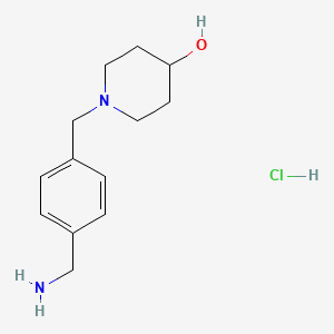 1-(4-Aminomethyl-benzyl)-piperidin-4-ol hydrochloride - 1361118-72-0